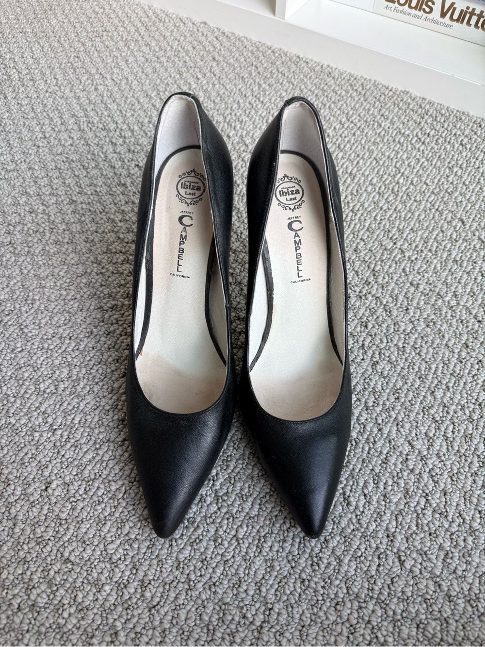 Jeffrey Campbell Women's Black Pointed-Toe Pumps